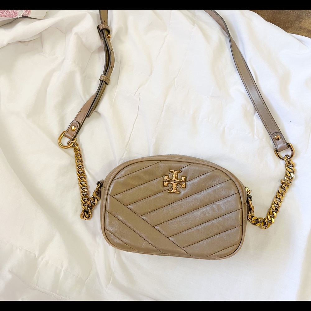 Tory Burch light brown/gray crossbody. - Picture 1 of 5
